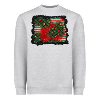 Heather Grey christmas ornament background Heavyweight Sweatshirt - BundleAndBundleShop