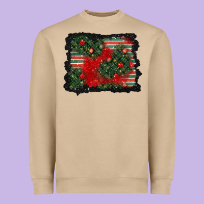 Christmas Ornament Background Heavyweight Sweatshirt Designed By Bundleandbundleshop