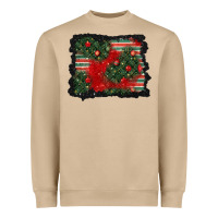 Mushroom christmas ornament background Heavyweight Sweatshirt - BundleAndBundleShop