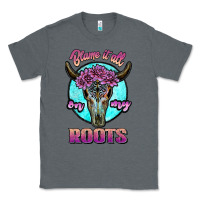 Charcoal Heather blame it all on my roots white Classic Tee - JahusDesignShop