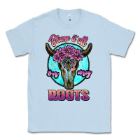 Dusty Blue blame it all on my roots white Classic Tee - JahusDesignShop