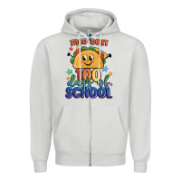 Dove Grey taco bout 100 days of school Zipper Hoodie - MaliasSmallBusiness