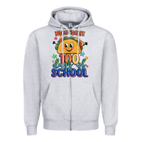Heather Grey taco bout 100 days of school Zipper Hoodie - MaliasSmallBusiness