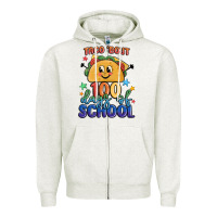 Oatmeal Heather taco bout 100 days of school Zipper Hoodie - MaliasSmallBusiness