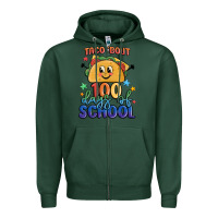 Sports Green taco bout 100 days of school Zipper Hoodie - MaliasSmallBusiness