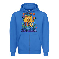 True Royal taco bout 100 days of school Zipper Hoodie - MaliasSmallBusiness