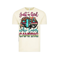 Just A Girl Who Loves Camping Vintage Tee | Teevron