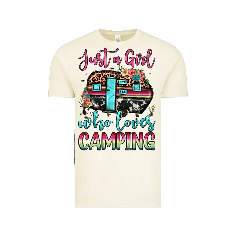 Just A Girl Who Loves Camping Vintage Tee by JahusDesignShop | Teevron