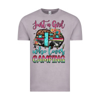 Vintage Zinc just a girl who loves camping Vintage Tee - JahusDesignShop