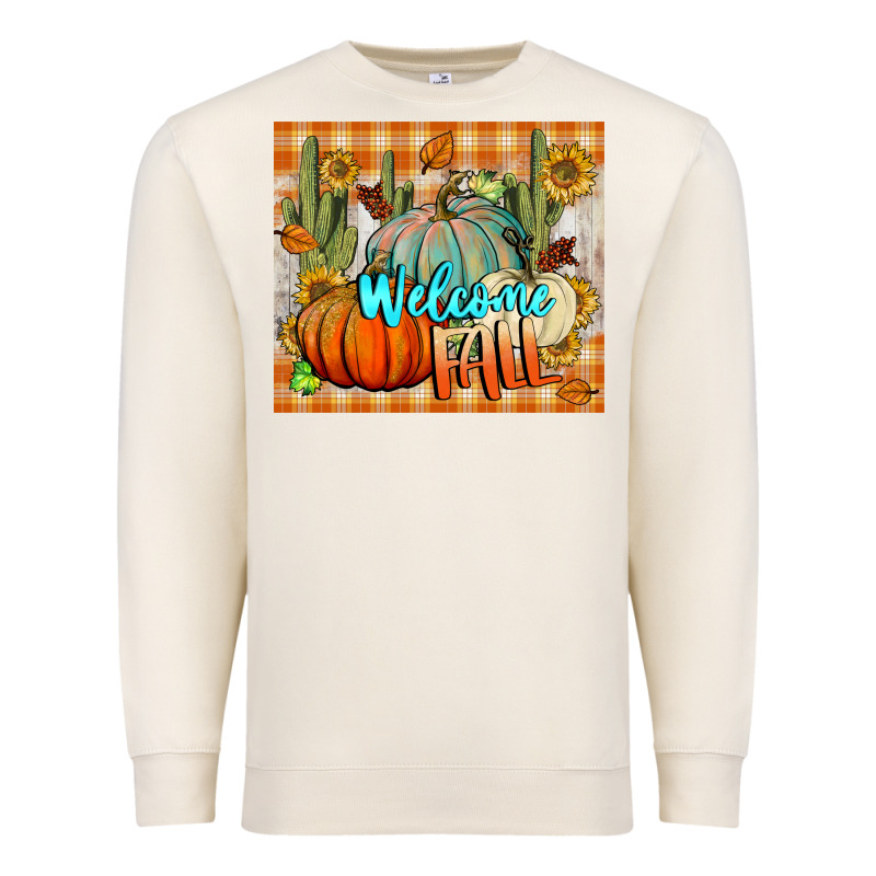 Welcome Fall Tumbler Premium Sweatshirt by BundleAndBundleShop | Teevron