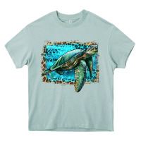 Sea Turtle With Background Heavy Core Tee | Teevron