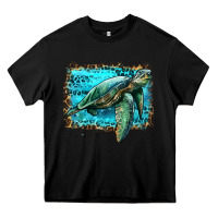 Black sea turtle with background Heavy Core Tee - Artiststas