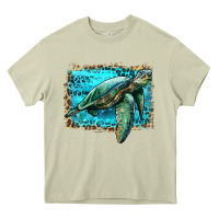 Mossy sea turtle with background Heavy Core Tee - Artiststas