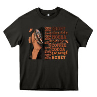 Asphalt Melanin many shades of brown afro woman Heavy Core Tee - RanaPortraitStore