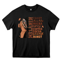 Black Melanin many shades of brown afro woman Heavy Core Tee - RanaPortraitStore