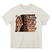 Cream Melanin many shades of brown afro woman Heavy Core Tee - RanaPortraitStore