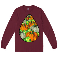 Burgundy Fall Teardrop Long Sleeve Tee - LillyAllenDesigns