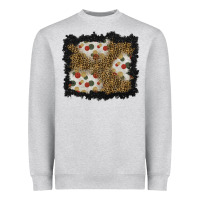 Heather Grey christmas mistletoe background Heavyweight Sweatshirt - BundleAndBundleShop