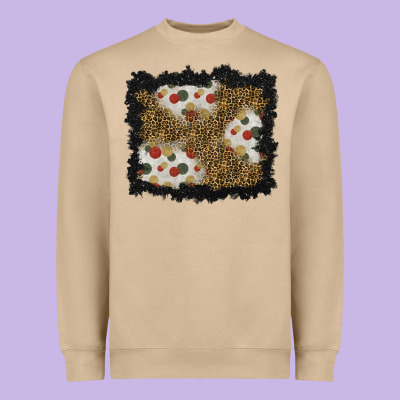 Christmas Mistletoe Background Heavyweight Sweatshirt Designed By Bundleandbundleshop