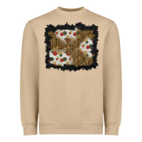 Mushroom christmas mistletoe background Heavyweight Sweatshirt - BundleAndBundleShop
