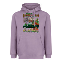 Lavender Small Town Christmas With Truck Heavyweight Hoodie - BundleAndBundleShop