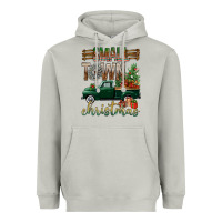 Moon Dust Small Town Christmas With Truck Heavyweight Hoodie - BundleAndBundleShop