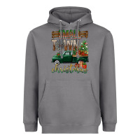Storm Small Town Christmas With Truck Heavyweight Hoodie - BundleAndBundleShop