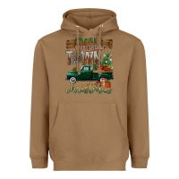 Toasted Coconut Small Town Christmas With Truck Heavyweight Hoodie - BundleAndBundleShop