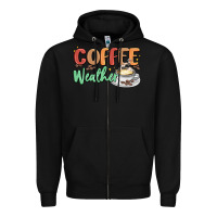 Black coffee weather Zipper Hoodie - MaliasSmallBusiness