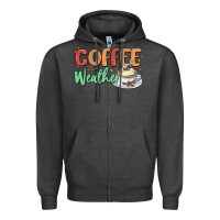 Charcoal Heather coffee weather Zipper Hoodie - MaliasSmallBusiness