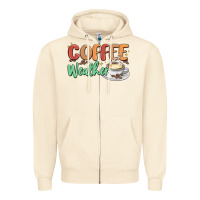 Sandshell coffee weather Zipper Hoodie - MaliasSmallBusiness