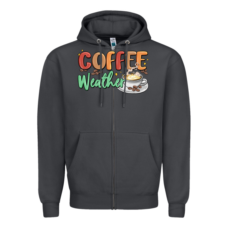 Coffee Weather Zipper Hoodie by MaliasSmallBusiness | Teevron