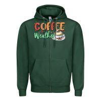 Sports Green coffee weather Zipper Hoodie - MaliasSmallBusiness