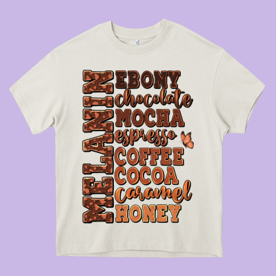 Heavy Core Tee Melanin shades of brown
