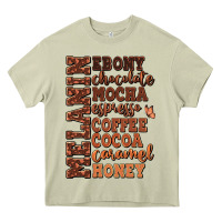 Mossy Melanin shades of brown Heavy Core Tee - RanaPortraitStore