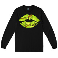 Black softball lips Long Sleeve Tee - AdoDesignShop
