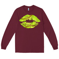 Burgundy softball lips Long Sleeve Tee - AdoDesignShop