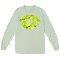 Matcha softball lips Long Sleeve Tee - AdoDesignShop