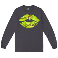 Smoke softball lips Long Sleeve Tee - AdoDesignShop