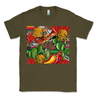 Army Green mexican cacti Classic Tee - Artiststas