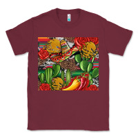 Burgundy mexican cacti Classic Tee - Artiststas