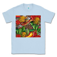 Dusty Blue mexican cacti Classic Tee - Artiststas