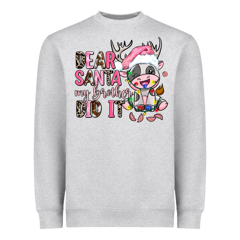 Dear Santa My Brother Did It Heavyweight Sweatshirt by AdoDesignShop | Teevron