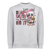Heather Grey dear santa my brother did it Heavyweight Sweatshirt - AdoDesignShop