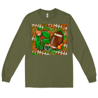 Army Green go american football leopard Long Sleeve Tee - NancyCooperArtShop
