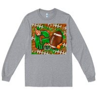 Heather Grey go american football leopard Long Sleeve Tee - NancyCooperArtShop