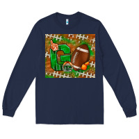 Navy go american football leopard Long Sleeve Tee - NancyCooperArtShop