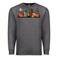 Charcoal Heather headstone and coffin lebbey glass Premium Sweatshirt - BundleAndBundleShop