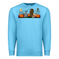 Ocean Blue headstone and coffin lebbey glass Premium Sweatshirt - BundleAndBundleShop