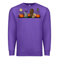 Purple headstone and coffin lebbey glass Premium Sweatshirt - BundleAndBundleShop